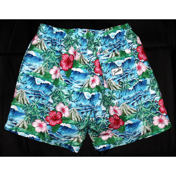 Franks Maui Men's Hawaiian Floral Print Swim Shorts Size Small‎ - Picture 2 of 6